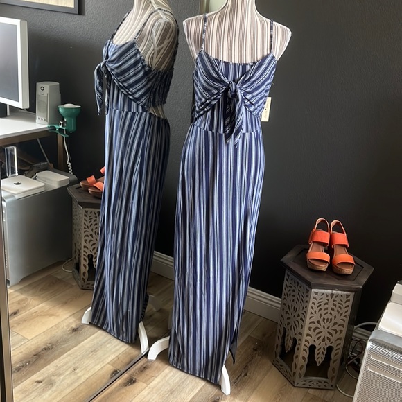Derek Heart, dress, striped maxi, XL, cozy and slimming, great stretch/give